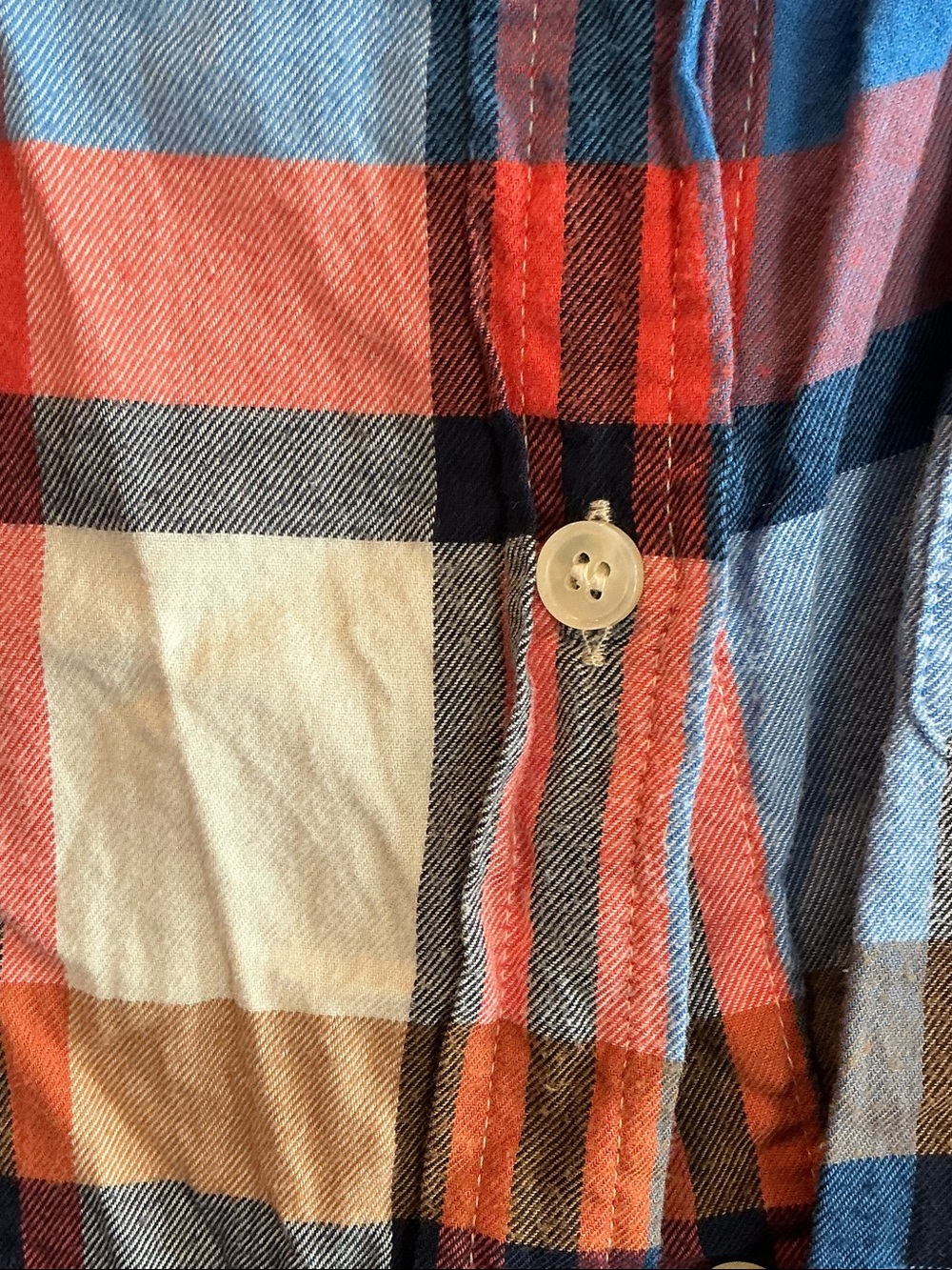 J. Crew Blue Red Plaid Button-Down Shirt - Picture 3 of 3